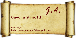 Gavora Arnold névjegykártya